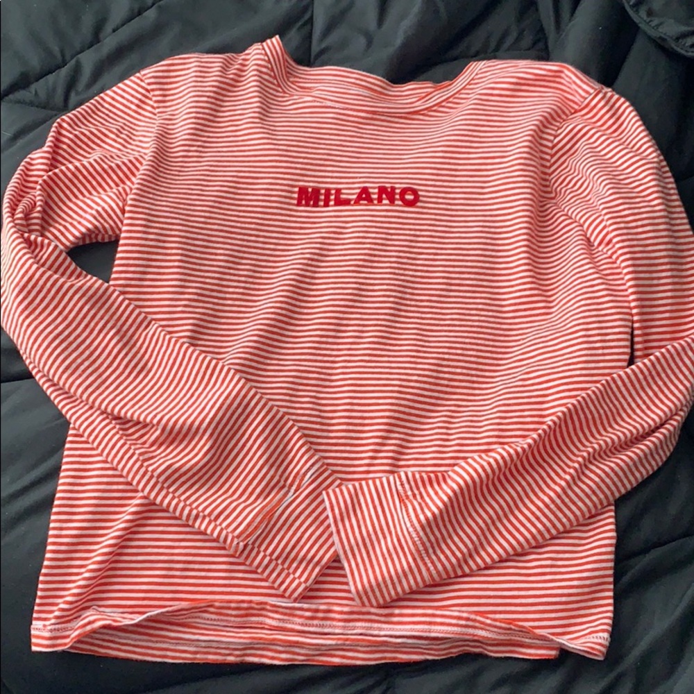 This is a red and white cotton on long sleeve